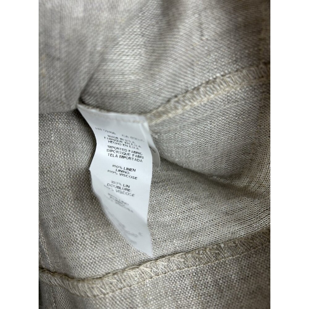 Karen Kane Jacket Women's S Beige Heather Linen Button Front Minimalist Capsule - Picture 11 of 11